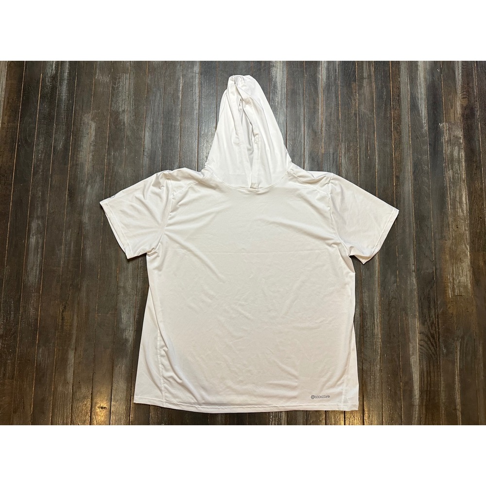 Holloway Coolcore White Short Sleeve Hoodie UPF 50 Athletic Shirt